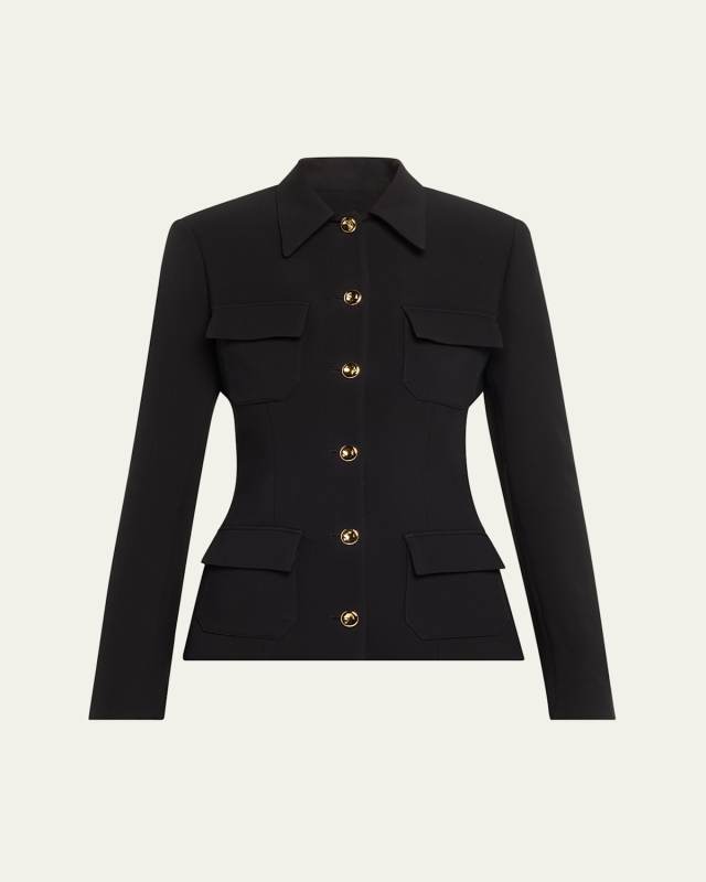 The Gage Fitted Button Up Wool Jacket